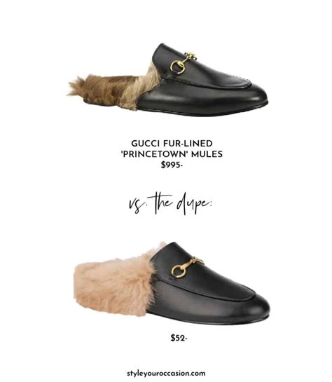 gucci fur lined mules dupe|gucci knock off sandals.